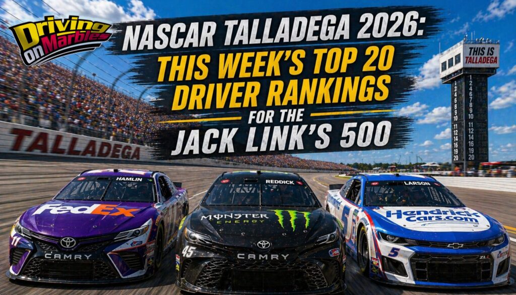 NASCAR Talladega 2026: This Week's Top 20 Driver Rankings for the Jack Link's 500