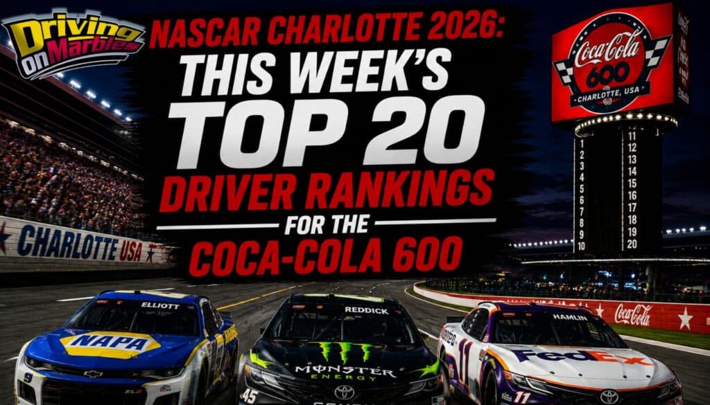 NASCAR Charlotte 2026: This Week's Top 20 Driver Rankings for the Coca-Cola 600