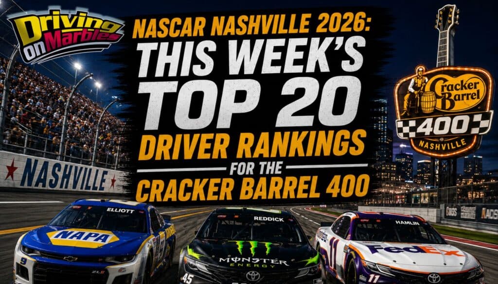 NASCAR Nashville 2026: This Week's Top 20 Driver Rankings for the Cracker Barrel 400